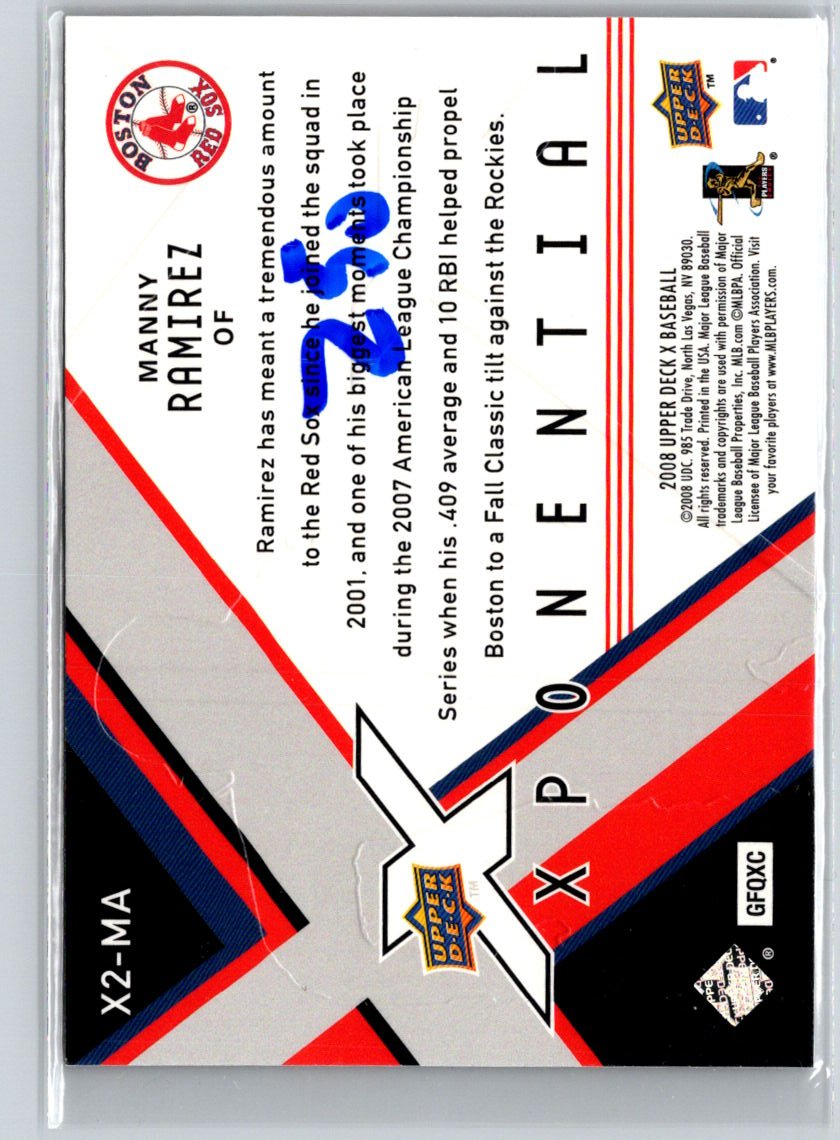 2008 Upper Deck X #X2-MA Manny Ramirez Xponential 2 V54