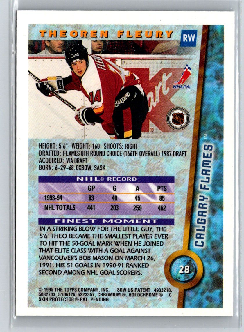 1994-95 Finest #28 Theoren Fleury V55