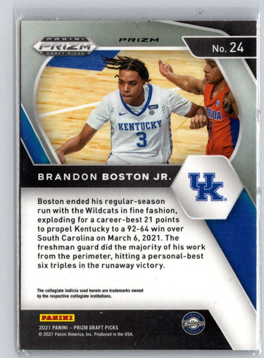 2021 Panini Prizm Draft Picks #24 Brandon Boston Jr. Orange Ice V55