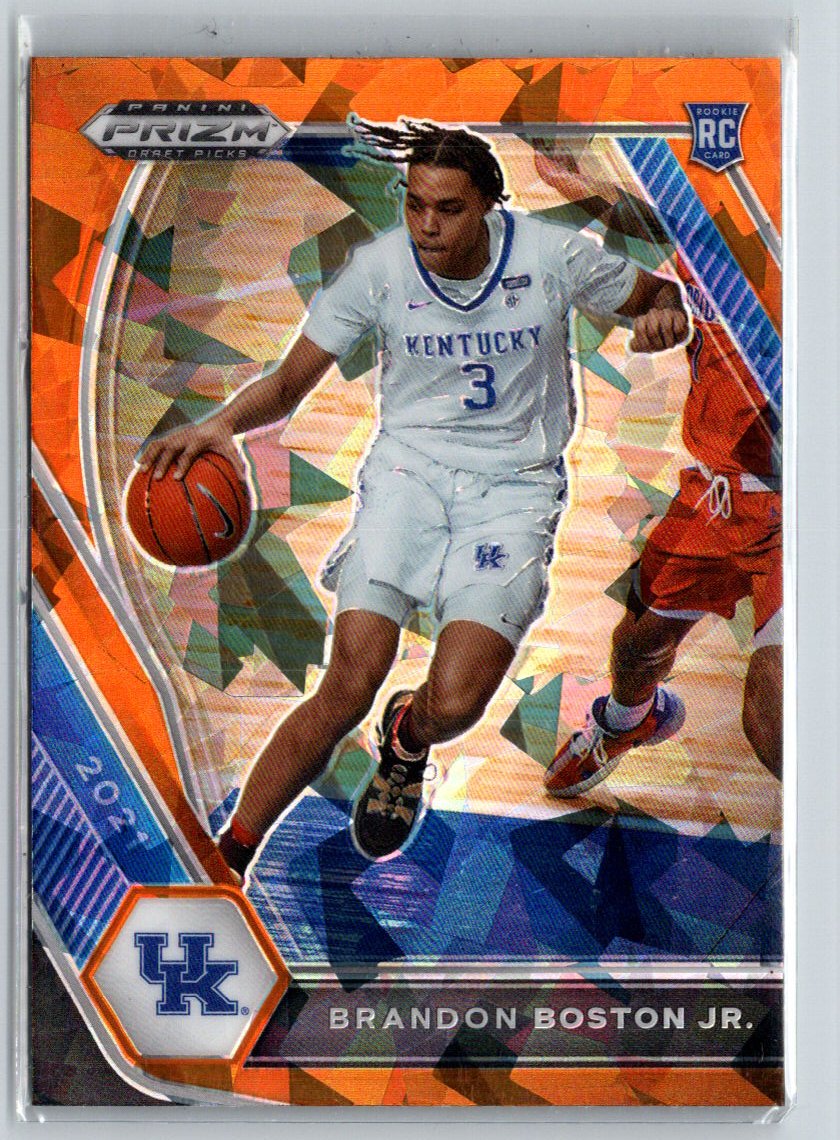 2021 Panini Prizm Draft Picks #24 Brandon Boston Jr. Orange Ice V55