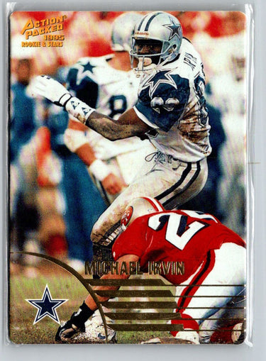 1995 Action Packed Rookies & Stars #17 Michael Irvin V55