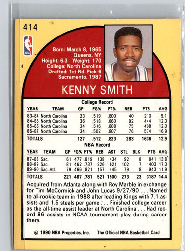 1990-91 Hoops #414a Kenny Smith V56