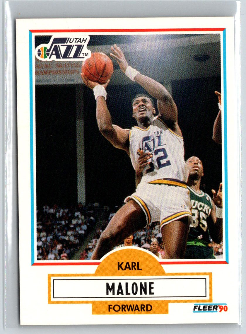 1990-91 Fleer #188b Karl Malone V56