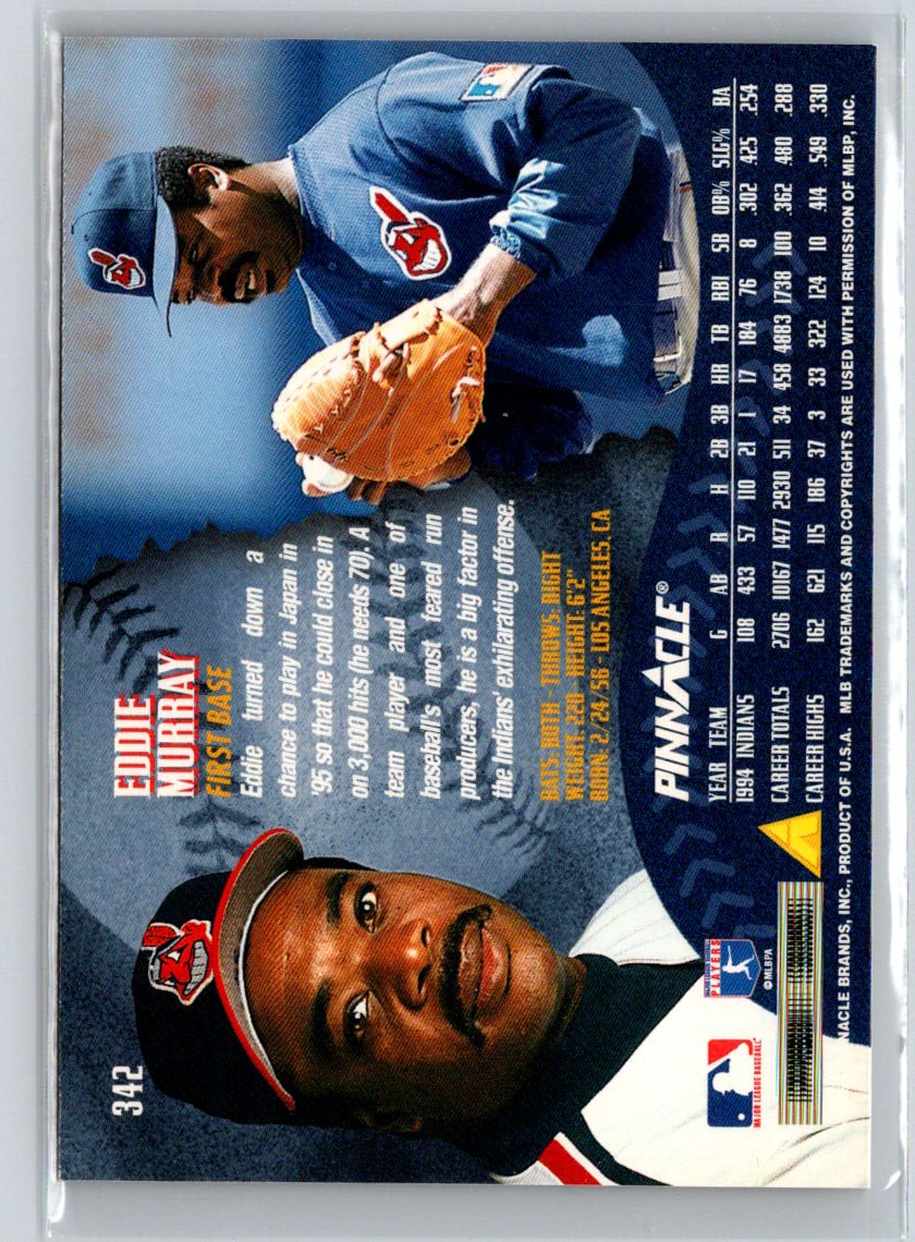 1995 Pinnacle #342 Eddie Murray V57