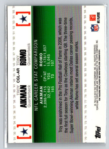 2010 Topps Chrome #CGL-AR Troy Aikman / Tony Romo Gridiron Lineage V57