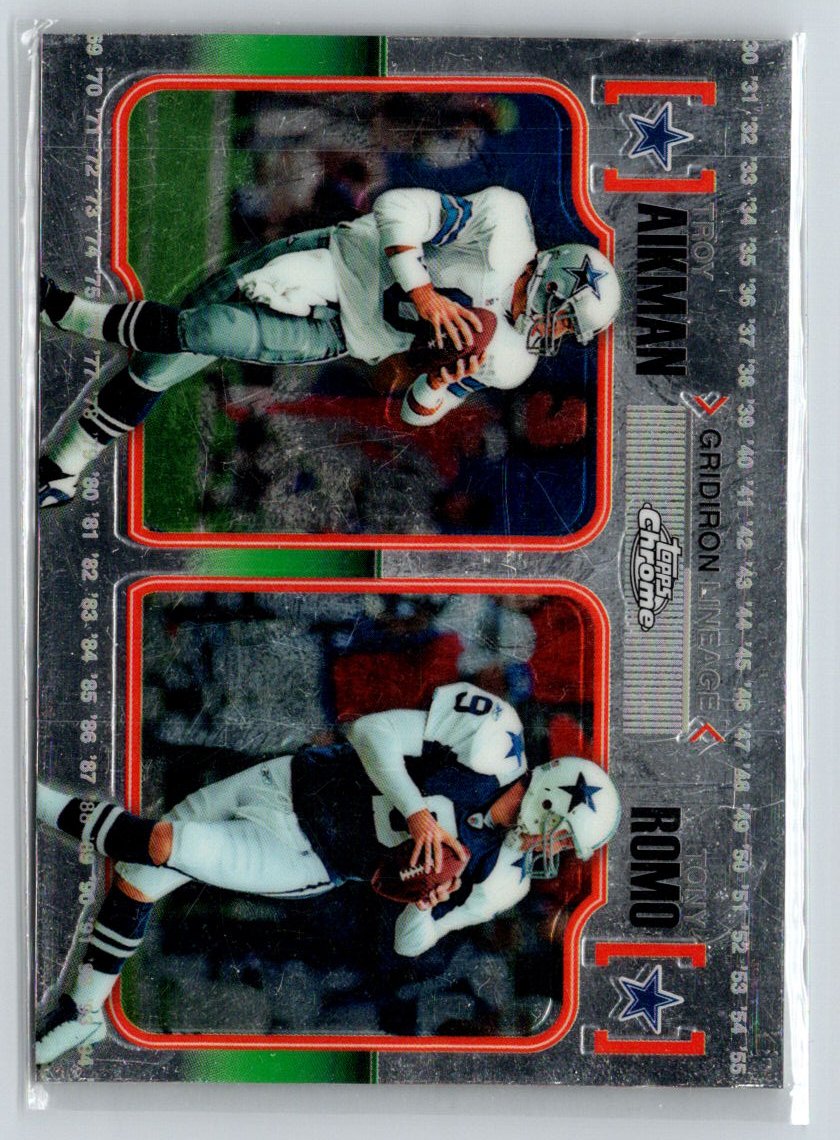 2010 Topps Chrome #CGL-AR Troy Aikman / Tony Romo Gridiron Lineage V57