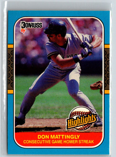 1987 Donruss Highlights #17 Don Mattingly V57