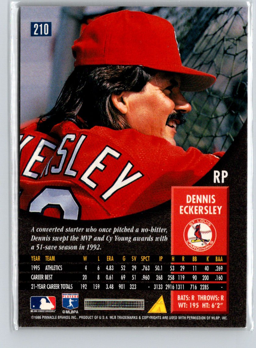1996 Pinnacle #210 Dennis Eckersley V57