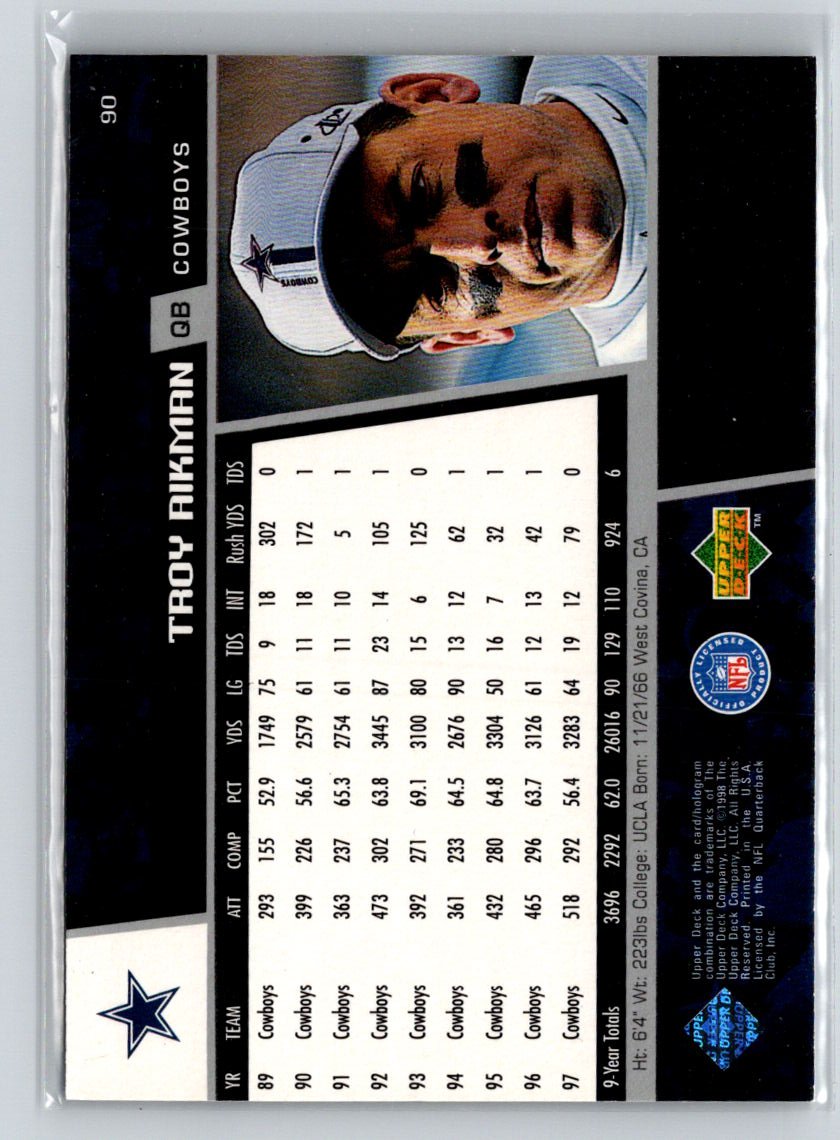 1998 Upper Deck #90 Troy Aikman V57