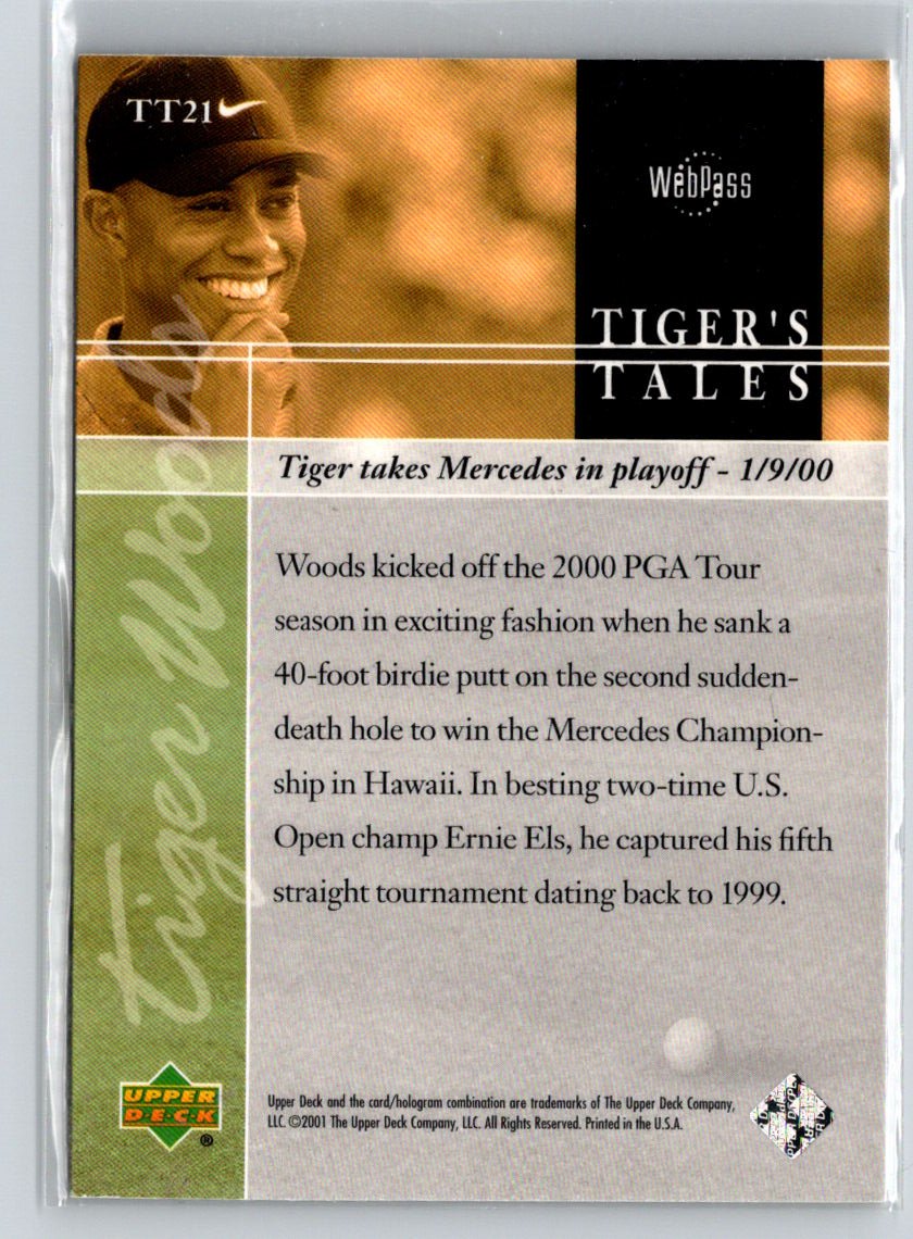2001 Upper Deck #TT21 Tiger Woods Tiger's Tales V57
