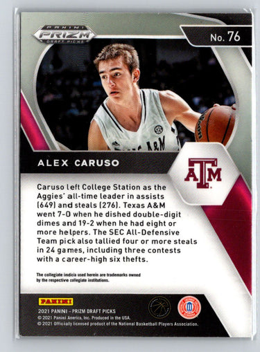 2021 Panini Prizm Draft Picks #76 Alex Caruso V57