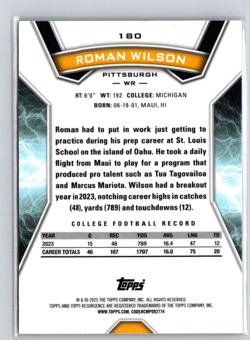 2024 Topps Resurgence #180 Roman Wilson V58