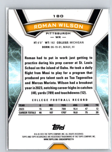 2024 Topps Resurgence #180 Roman Wilson V58