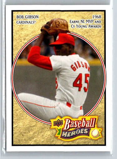 2008 Upper Deck Baseball Heroes #163 Bob Gibson V58