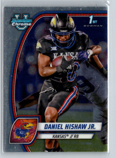 2024 Bowman University Chrome #52 Daniel Hishaw Jr. V58
