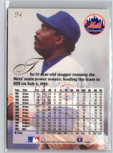 1993 Flair #94 Eddie Murray V58