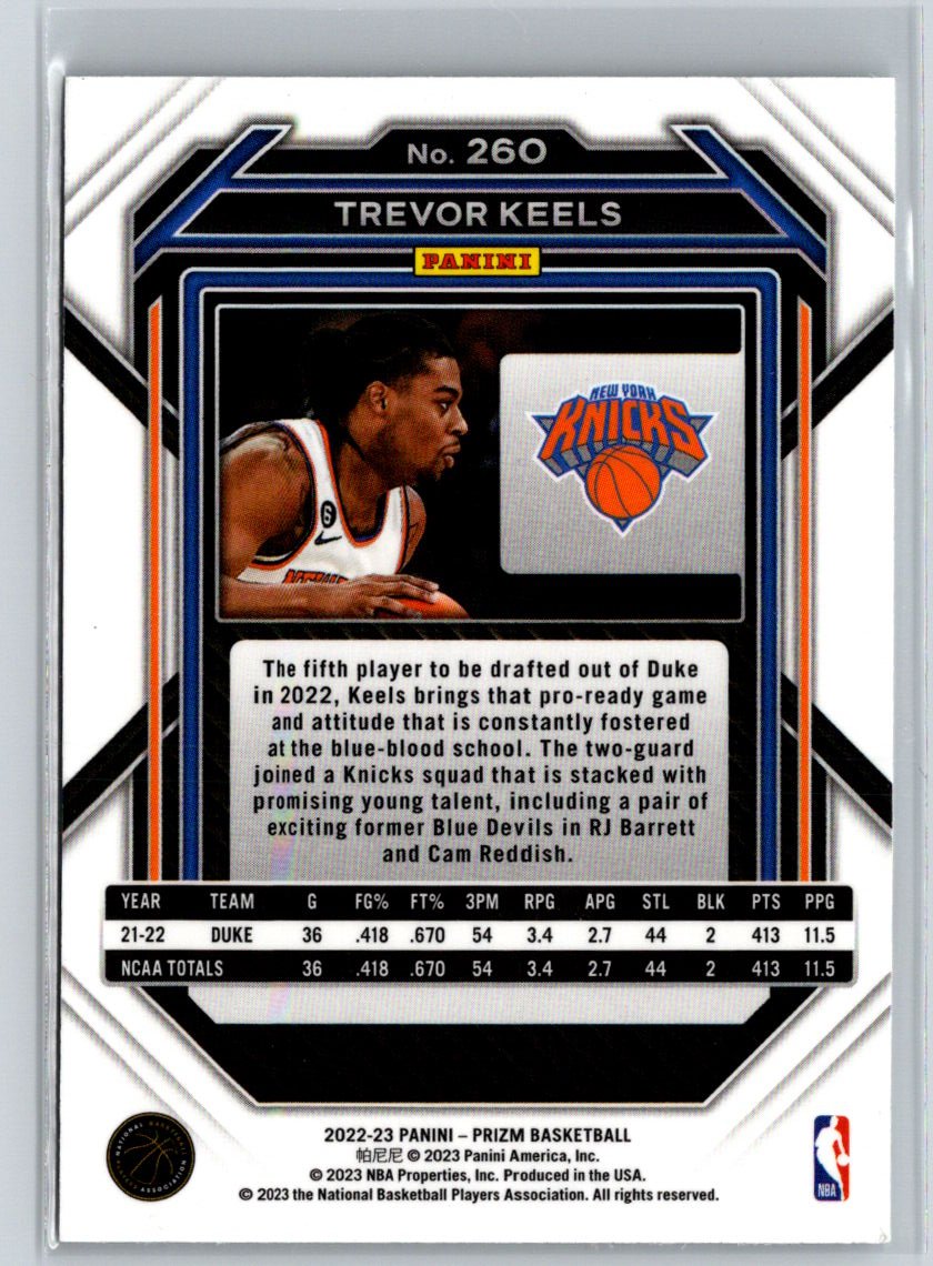 2022-23 Panini Prizm #260 Trevor Keels V59