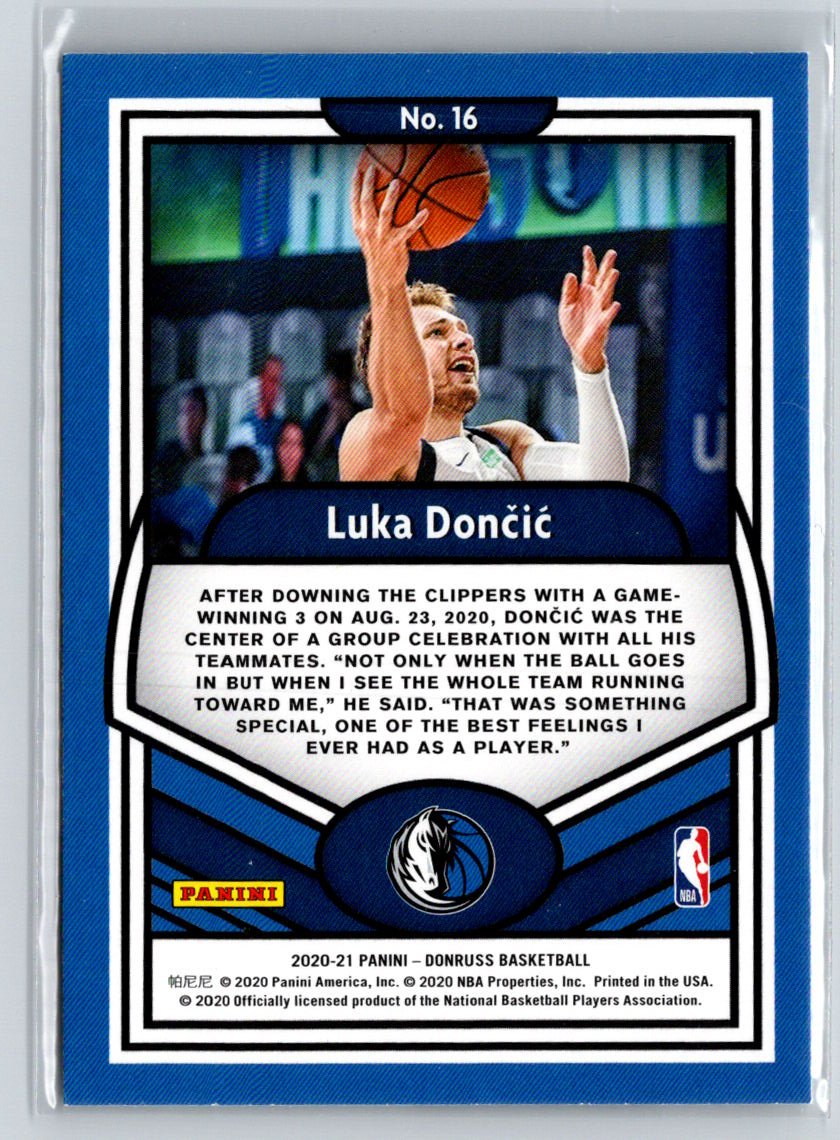 2020-21 Donruss #16 Luka Doncic Complete Players V60
