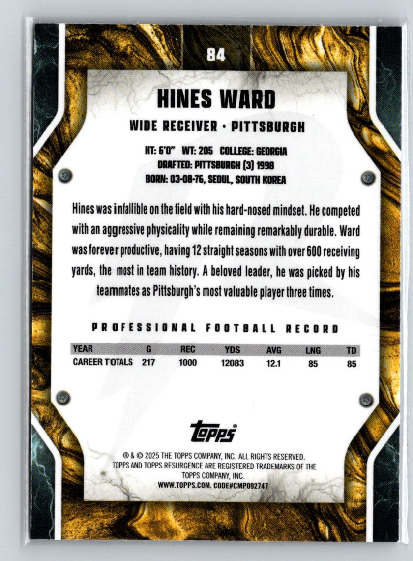 2024 Topps Resurgence #84 Hines Ward V60