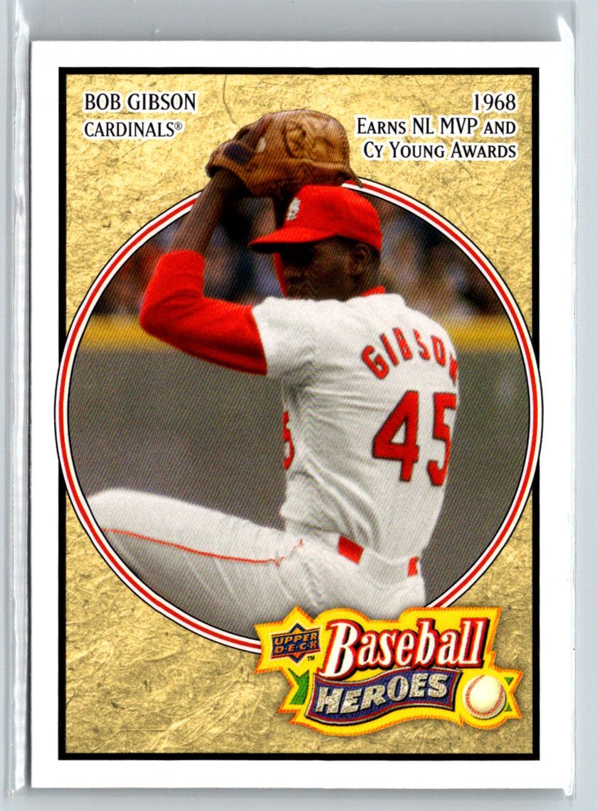 2008 Upper Deck Baseball Heroes #163 Bob Gibson V62