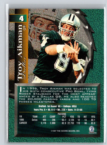 1997 Score Board Talk N' Sports #4 Troy Aikman V62