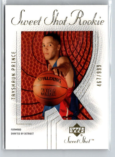 2002-03 Upper Deck Sweet Shot #110 Tayshaun Prince #/999 V64