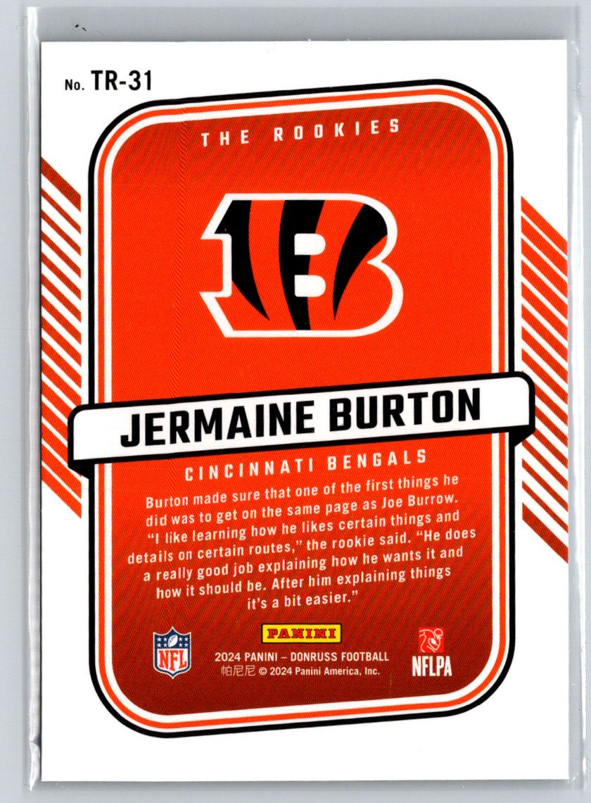 2024 Donruss #TR-31 Jermaine Burton The Rookies V64