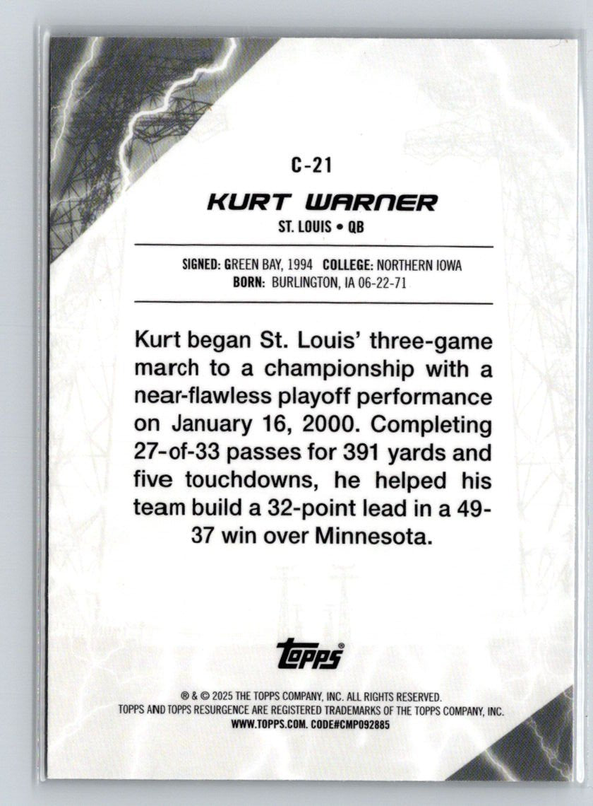 2024 Topps Resurgence - Conductors #C-21 Kurt Warner V64