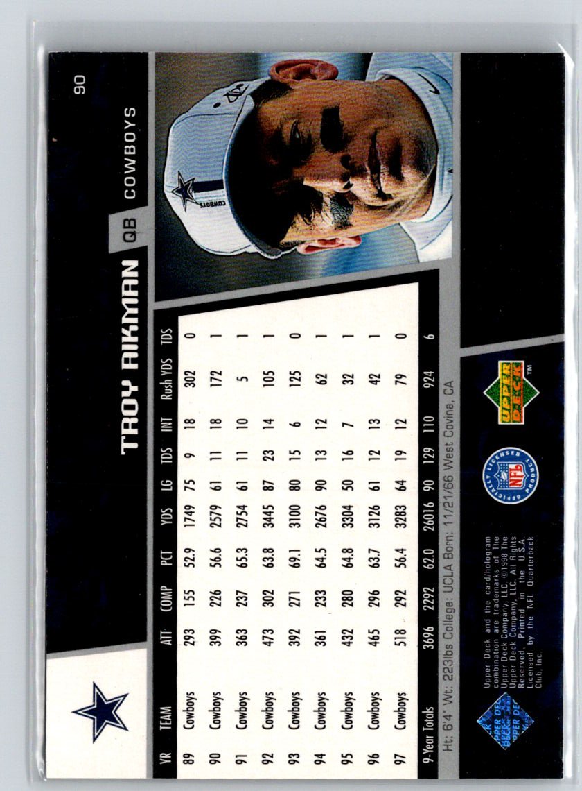 1998 Upper Deck #90 Troy Aikman V65