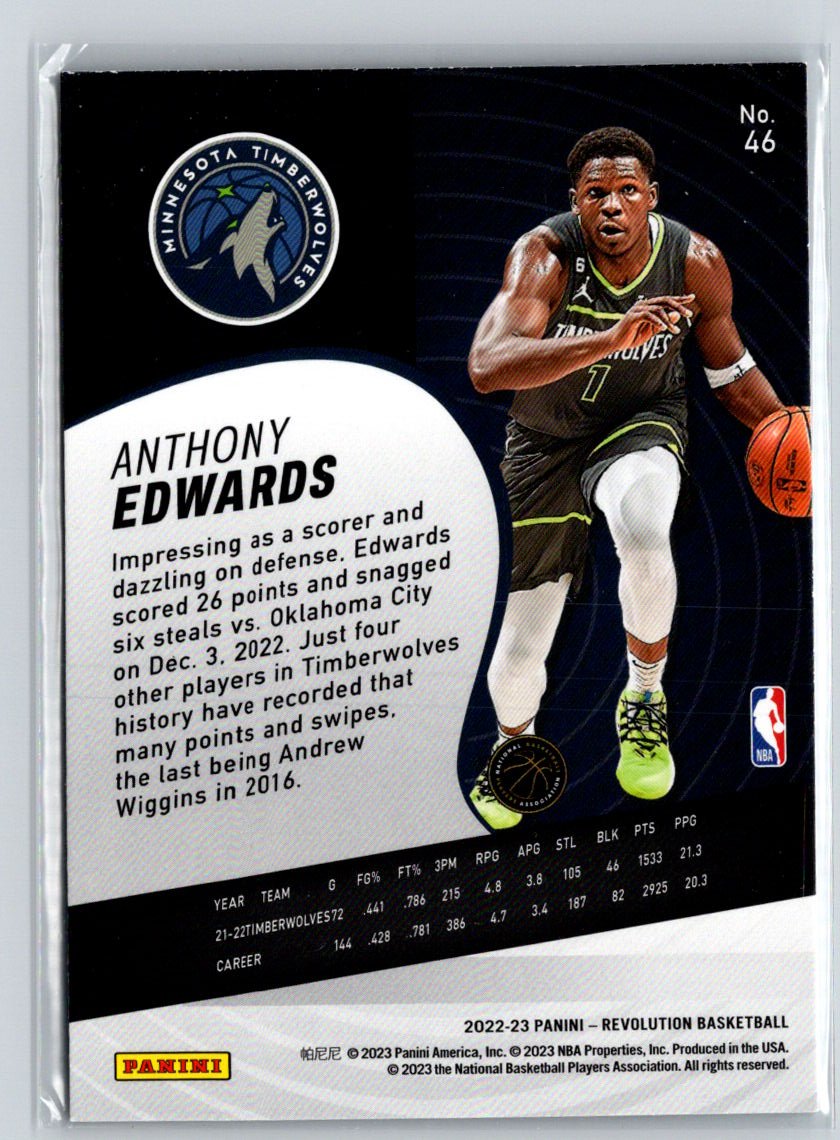 2022-23 Panini Revolution #46 Anthony Edwards V65