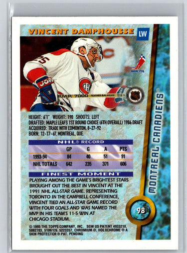 1994-95 Finest #98 Vincent Damphousse V65