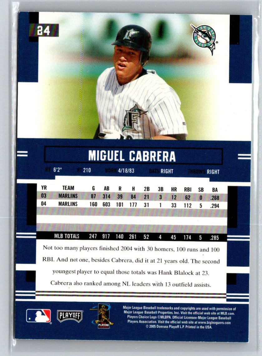 2005 Playoff Prestige #24 Miguel Cabrera V66