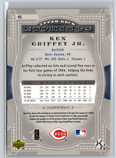 2004 Upper Deck Etchings #6 Ken Griffey Jr. V66
