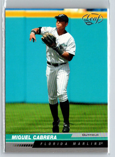 2005 Leaf #82 Miguel Cabrera Black V67