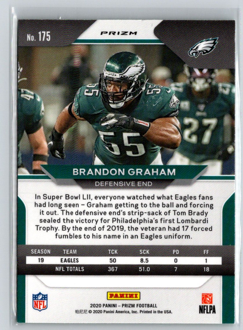 2020 Panini Prizm #175 Brandon Graham Prizm Neon Green Pulsar V67