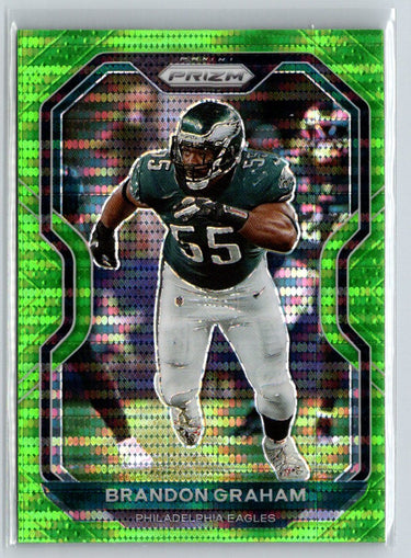 2020 Panini Prizm #175 Brandon Graham Prizm Neon Green Pulsar V67