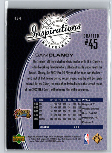 2001-02 Upper Deck Inspirations #154 Sam Clancy #/2699 V67