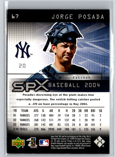 2004 SPx #67 Jorge Posada V68