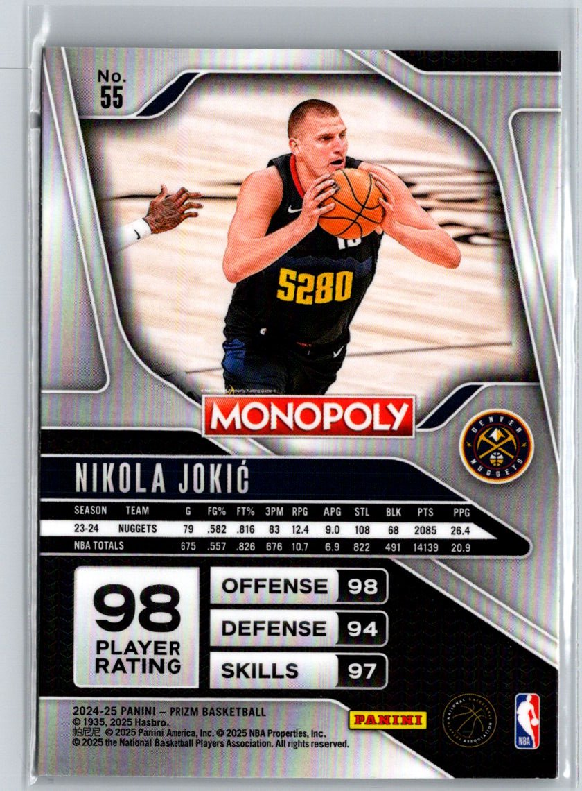 2024-25 Panini Prizm Monopoly #55 Nikola Jokic V68