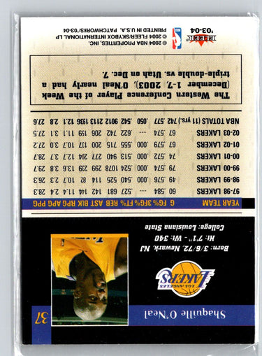 2003-04 Fleer Patchworks #37 Shaquille O'Neal V68