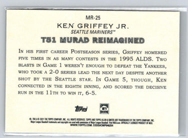 2021 Topps Allen & Ginter #MR-25 Ken Griffey Jr. T51 MURAD Reimagined V69