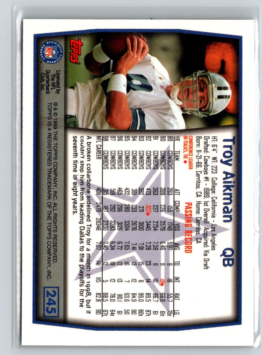 1999 Topps #245 Troy Aikman V69