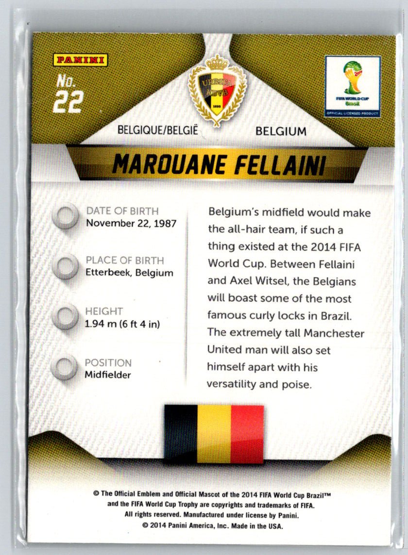 2014 Panini Prizm FIFA World Cup Brazil #22 Marouane Fellaini V69