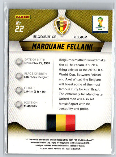 2014 Panini Prizm FIFA World Cup Brazil #22 Marouane Fellaini V69