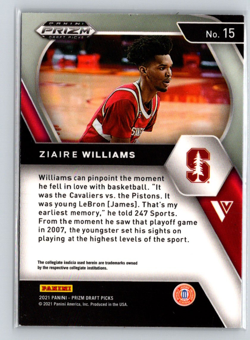 2021 Panini Prizm Draft Picks #15b Ziaire Williams V70