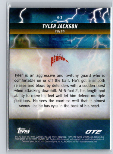 2023-24 Topps Chrome Overtime Elite #H-3 Tyler Jackson Hurricane V70