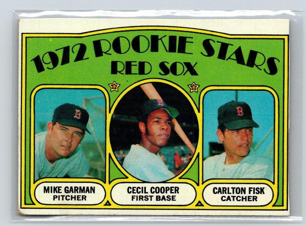 1972 Topps #79 Red Sox Rookie Stars Mike Garman Cecil Cooper Carlton Fisk V70