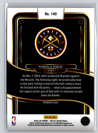 2024-25 Panini Select #140 Nikola Jokic V70
