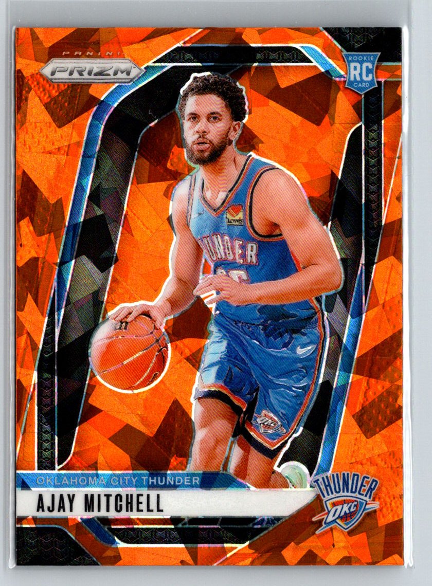 2024-25 Panini Prizm #226 Ajay Mitchell Prizms Orange Ice W01