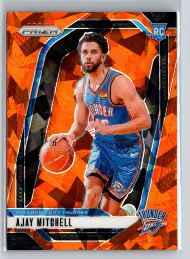 2024-25 Panini Prizm #226 Ajay Mitchell Prizms Orange Ice W01